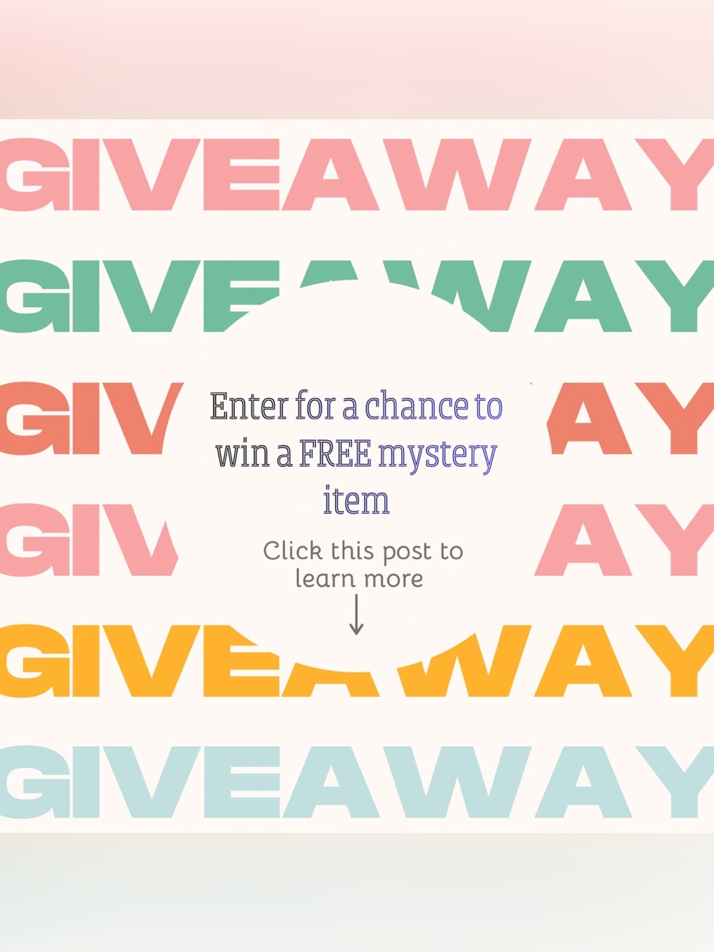 Giveaway post
